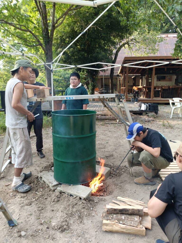 ドラム缶風呂作り-4