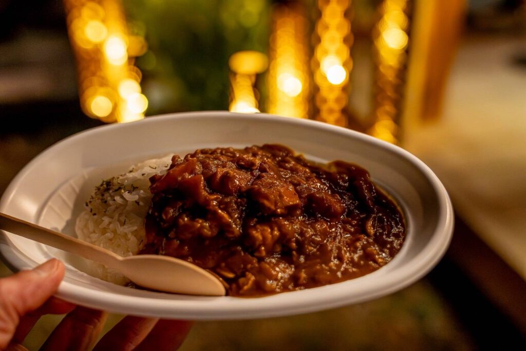 村長特製の信玄どりのチキンカレー